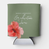 Tropical Floral Afstuderen Luau Party Blikjeskoeler (Voorkant)