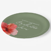 Tropical Floral Afstuderen Luau Party Papieren Bordje (Gekanteld)