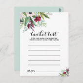 Tropical Floral and Greenery Bucket List Kaarten (Voorkant / Achterkant)