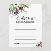 Tropical Floral and Greenery Bucket List Kaarten (Voorkant)