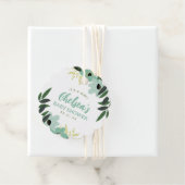 Tropical Floral Baby shower dank u Bedankjes Labels (In situ)