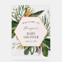 Tropical Floral Baby shower Welkom