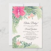 Tropical Floral Beach Baby shower Kaart (Voorkant)