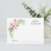 Tropical Floral Beach Deel een herinnering Bedankkaart (Staand voorkant)