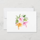 Tropical Floral Beach Deel een herinnering Bedankkaart (Achterkant)