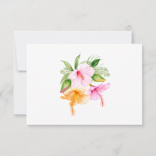 Tropical Floral Beach Deel een herinnering Bedankkaart (Achterkant)