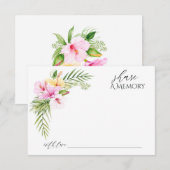 Tropical Floral Beach Deel een herinnering Bedankkaart (Voorkant / Achterkant)