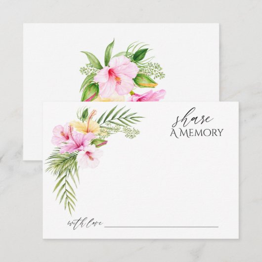 Tropical Floral Beach Deel een herinnering Bedankkaart (Voorkant / Achterkant)