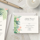 Tropical Floral Beach RSVP