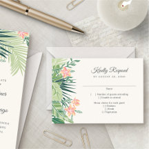 Tropical Floral Beach RSVP