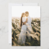 Tropical Floral Beach Wedding Photo Save the Date  (Achterkant)