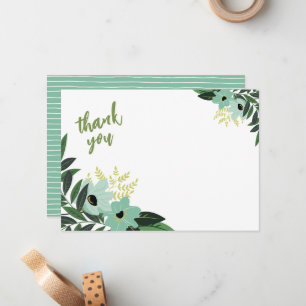 Tropical Floral bedankje Kaarten Notitiekaartje