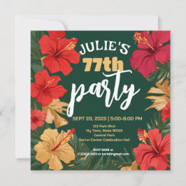Tropical Floral Birthday nodigen uit Kaart