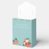 Tropical Floral Blue Beach Vrijgezellenfeest Bedankdoosjes (Geopend)