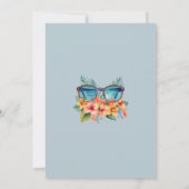 Tropical Floral Blue Beach Vrijgezellenfeest Kaart (Achterkant)