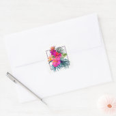 Tropical Floral Bouquet Welkom Sticker (Envelop)