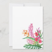 Tropical floral bridal shower kaart (Achterkant)