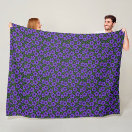 Tropical Floral Elegance Fleece Blanket