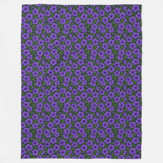 Tropical Floral Elegance Fleece Blanket (Voorkant)