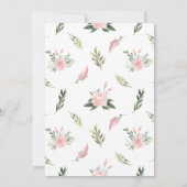 Tropical Floral Flamingo Baby shower per post Kaart (Achterkant)