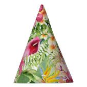 Tropical Floral Flowers Wild Oerwoud Verjaardagsfe Feesthoedjes (Rechts)
