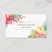 Tropical Floral Garden Visitekaartje (Voorkant)