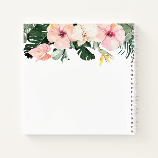 Tropical Floral Gastenboek Vrijgezellenfeest Notitieboek (Achterkant)