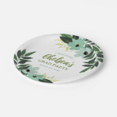 Tropical Floral gepersonaliseerd Afstudeerder Part Papieren Bordje (Gekanteld)