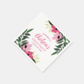 Tropical Floral gepersonaliseerd Afstudeerder Part Servet (Hoek)