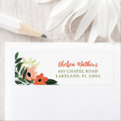 Tropical Floral gepersonaliseerd retouradres Etiket (Insitu)