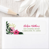 Tropical Floral gepersonaliseerd retouradres Etiket (Insitu)