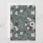 Tropical Floral Green White Warm Wishes  Feestdagenkaart (Achterkant)