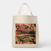Tropical Floral Grocery Canvas tas (Achterkant)