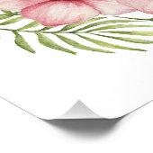 Tropical Floral Hawaii Vrijgezellenfeest Welkomstb Perfect Poster (Hoek)