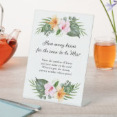 Tropical Floral Hoeveel kussen spel Reclamebord Met Voetstuk (Insitu)