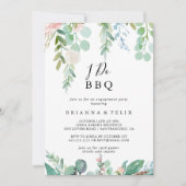 Tropical Floral Ik doe BBQ Verlovingsfeest Kaart (Voorkant)