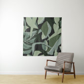 Tropical Floral:  lijn art. Wandkleed (In situ)