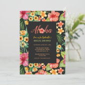 Tropical Floral Lijst Vrijgezellenfeest Kaart (Staand voorkant)