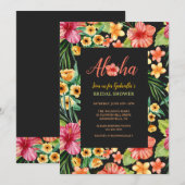 Tropical Floral Lijst Vrijgezellenfeest Kaart (Voorkant / Achterkant)