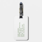 Tropical Floral Luggage Tag Bagagelabel (Achterkant verticaal)