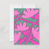 Tropical Floral Motif Flat Thank You Card Bedankkaart (Achterkant)