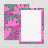 Tropical Floral Motif Flat Thank You Card Bedankkaart (Voorkant / Achterkant)