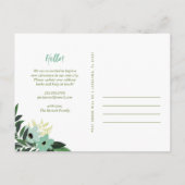 Tropical Floral Nieuw Adres Briefkaart | Munt (Achterkant)