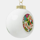 Tropical Floral Oil Painting Style Keramische Bal Ornament (Links)