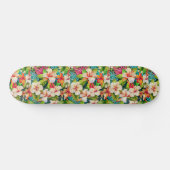 Tropical Floral Oil Painting Style Persoonlijk Skateboard (Horizontaal)