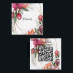 Tropical Floral Paradise Botanical Gold Details Vierkante Visitekaartje<br><div class="desc">customize however you want</div>
