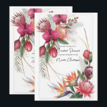 Tropical Floral Paradise Botanical Gold  Kaart<br><div class="desc">customize for any event</div>