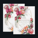 Tropical Floral Paradise Botanical Gold R.S.V.P. Kaart<br><div class="desc">RSVP</div>