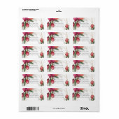 Tropical Floral Paradise Botanical Gold Wedding  Etiket (Full Sheet)