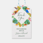 Tropical Floral Paradise Diamond Lijst Dank u Cadeaulabel (Achterkant)